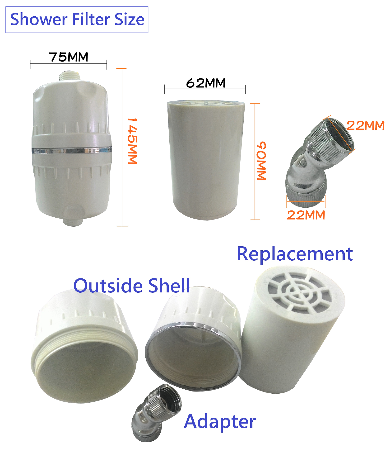 AQUAWIN Shower Filter Supplier, Replacement of Shower Filter Set